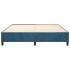 Estructura de cama sin colchón terciopelo azul oscuro