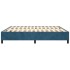 Estructura de cama sin colchón terciopelo azul oscuro