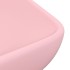 Lavabo de lujo rectangular de cerámica rosa mate 71x38