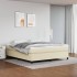 Estructura de cama sin colchón cuero sintético crema 180x200