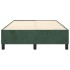 Estructura cama sin colchón terciopelo verde oscuro 120x200