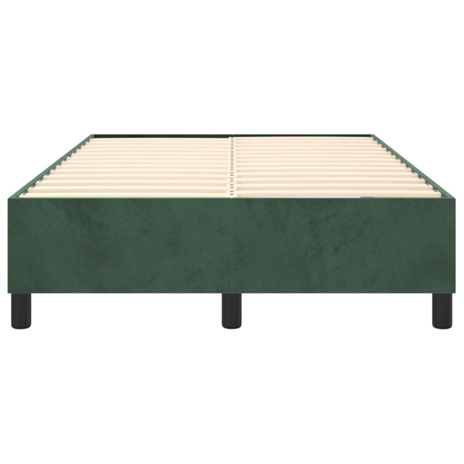 Estructura cama sin colchón terciopelo verde oscuro 120x200