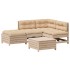 Juego de muebles de jardín 5 pzas y cojines madera maciza