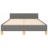 Estructura de cama sin colchón tela gris oscuro 120x190