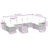 Set de muebles de jardín 9 pzas y cojines ratán sintético
