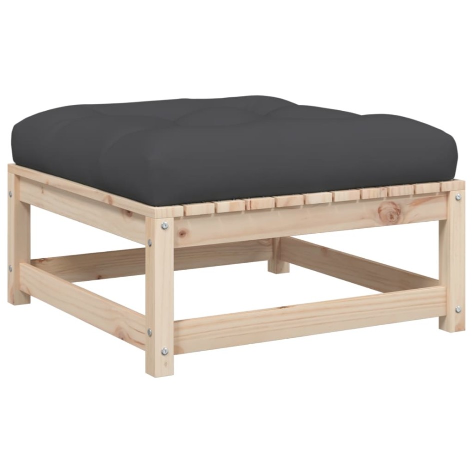 Juego de sofás de jardín 4 pzas con cojines madera maciza