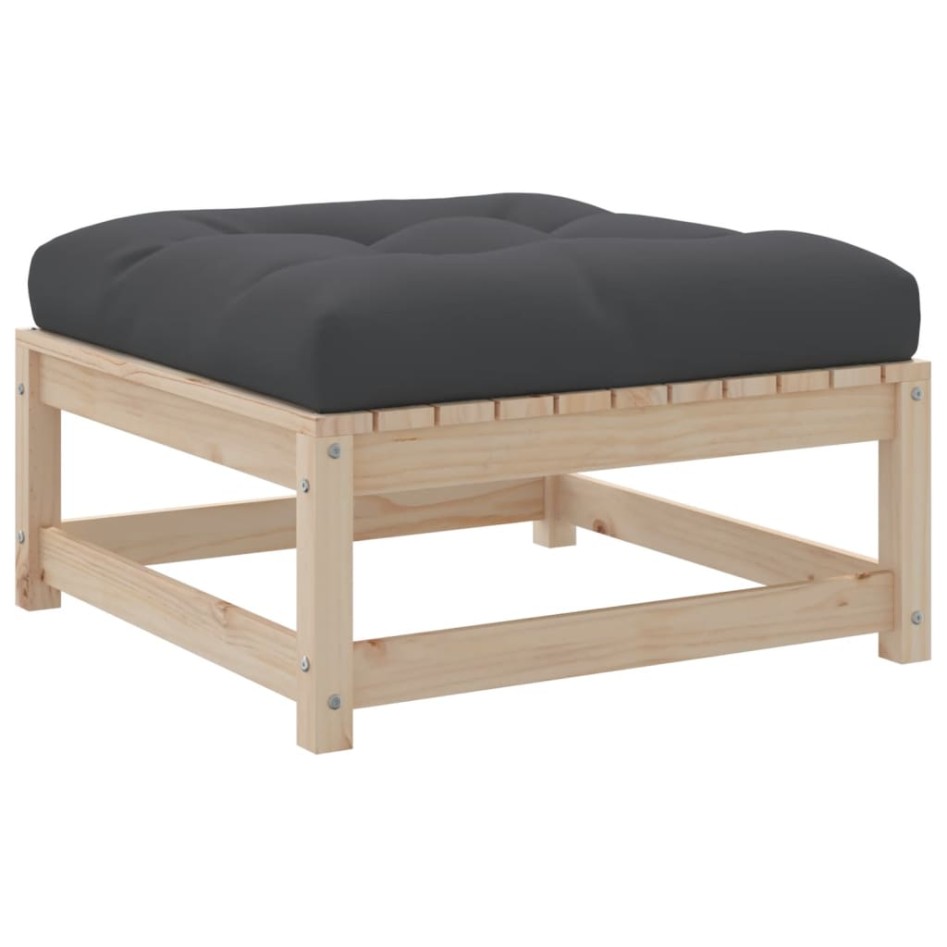 Juego de sofás de jardín 4 pzas con cojines madera maciza