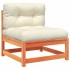 Set de sofás jardín 5 pzas con cojines madera pino marrón