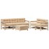 Juego de muebles de jardín 6 pzas y cojines madera maciza