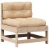 Juego de muebles de jardín 6 pzas y cojines madera maciza