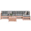 Juego de muebles jardín 6 pzas y cojines madera abeto Douglas