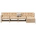 Juego de muebles de jardín 5 pzas y cojines madera maciza