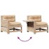 Juego de muebles de jardín 5 pzas y cojines madera maciza