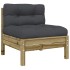 Set de sofás jardín 5 pzas con cojines madera pino