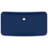 Lavabo rectangular de lujo cerámica azul oscuro mate 71x38