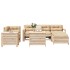 Juego de sofás de jardín 7 piezas madera maciza de