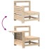 Juego de sofás de jardín 7 piezas madera maciza de
