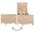 Juego de sofás de jardín 7 piezas madera maciza de
