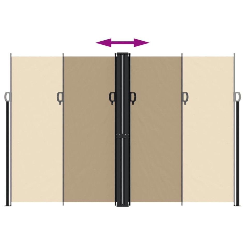 Toldo lateral retráctil beige 220x1000