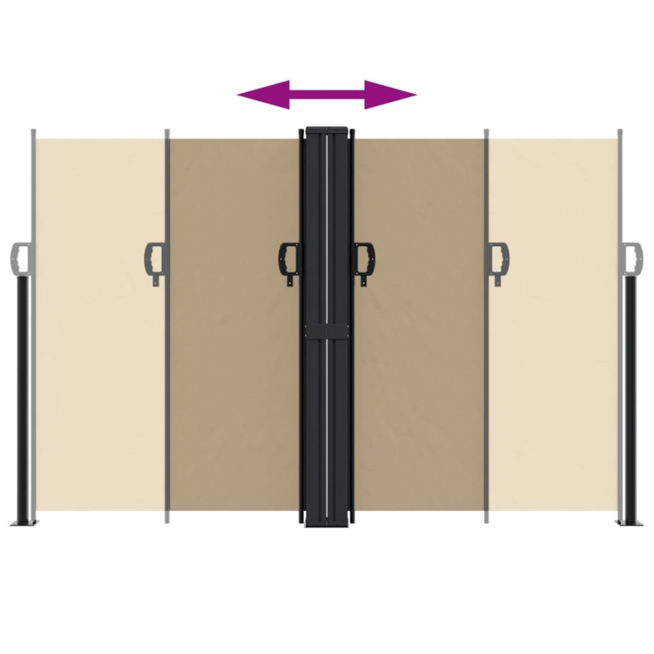 Toldo lateral retráctil beige 160x1000