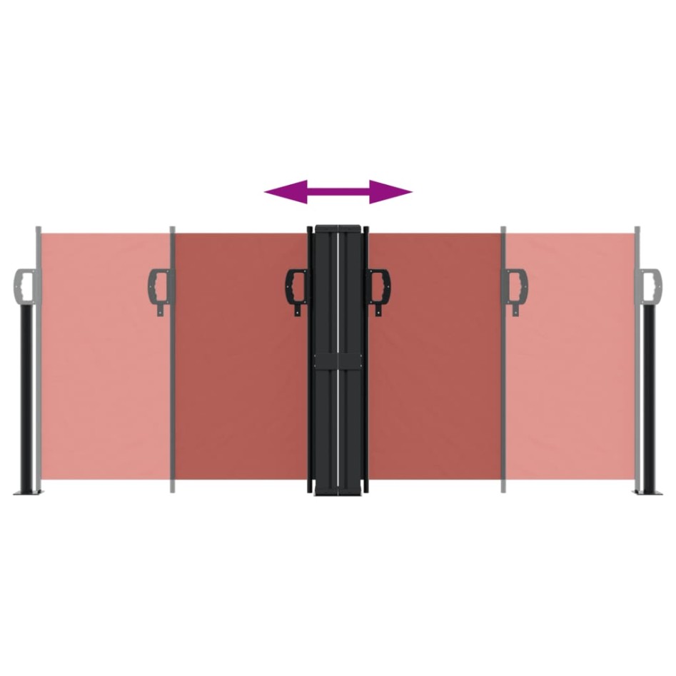 Toldo lateral retráctil terracota 100x1000