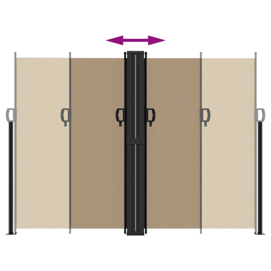 Toldo lateral retráctil gris taupe 180x1200