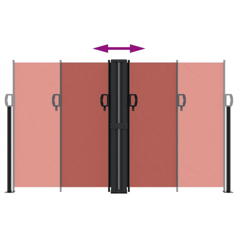 Toldo lateral retráctil terracota 140x1000