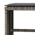Taburetes de jardín con cojines 4 uds ratán PE gris 40x40x35