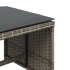 Taburetes de jardín con cojines 4 uds ratán PE gris 40x40x35
