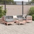 Set de sofás jardín 7 pzas con cojines madera abeto