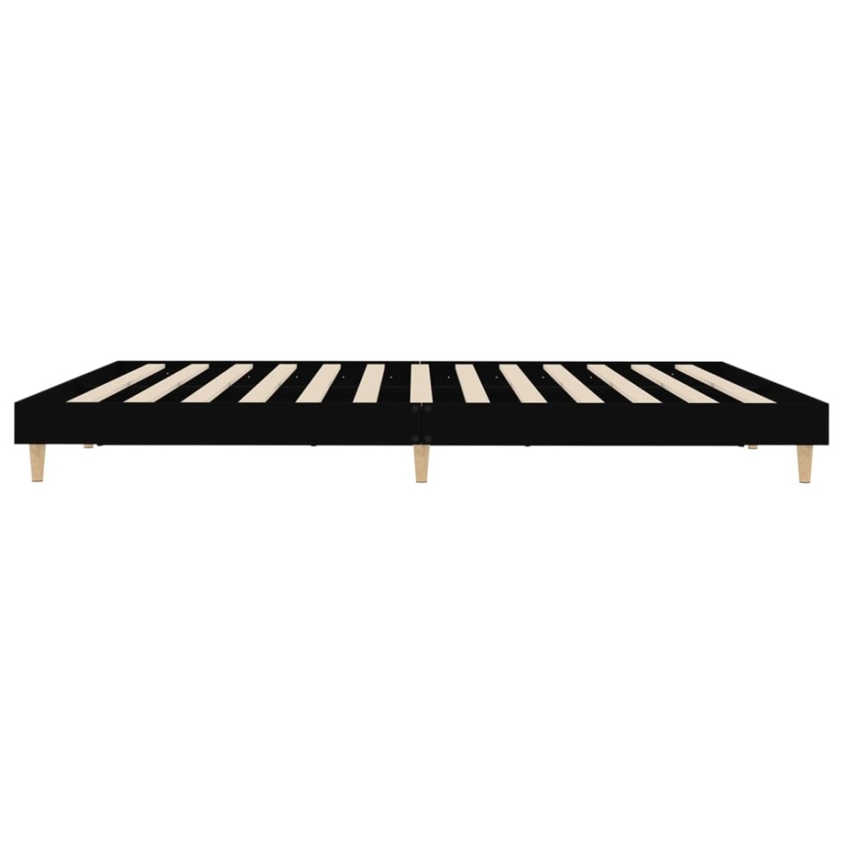 Cama sin colchón negro 180x200 cm madera de