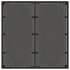 Mesa de jardín superficie de vidrio ratán PE negro 90x90x75