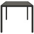 Mesa de jardín superficie de vidrio ratán PE negro 190x90x75