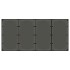 Mesa de jardín superficie de vidrio ratán PE negro 190x90x75