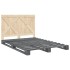 Estructura de cama con cabecero madera pino gris 140x200