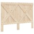 Estructura de cama con cabecero madera pino gris 140x200
