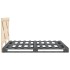 Estructura de cama con cabecero madera pino gris 140x200