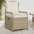 Sillones reclinables de jardín 2 uds ratán sintético