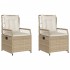 Sillones reclinables de jardín 2 uds ratán sintético
