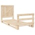 Estructura de cama con cabecero madera maciza de pino 90x200