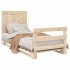 Estructura de cama con cabecero madera maciza de pino 90x200
