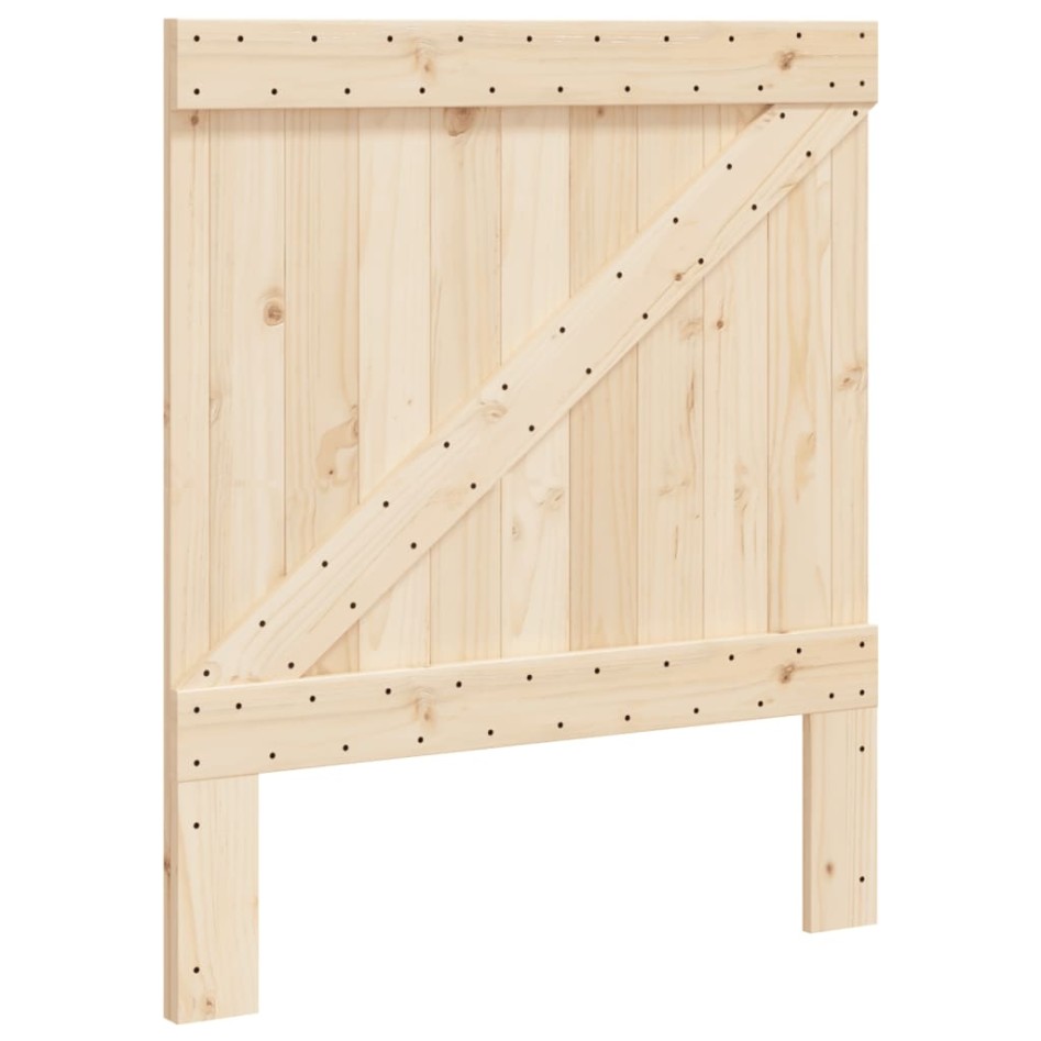Estructura de cama con cabecero madera maciza de pino 90x200