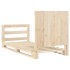 Estructura de cama con cabecero madera maciza de pino 90x200