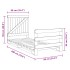 Estructura de cama con cabecero madera maciza de pino 90x200