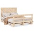 Estructura de cama con cabecero madera maciza pino 160x200