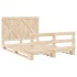 Estructura de cama con cabecero madera maciza pino 160x200