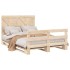 Estructura de cama con cabecero madera maciza pino 160x200