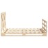 Estructura de cama con cabecero madera maciza pino 160x200