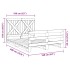 Estructura de cama con cabecero madera maciza pino 160x200