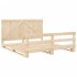 Estructura de cama con cabecero madera maciza de pino